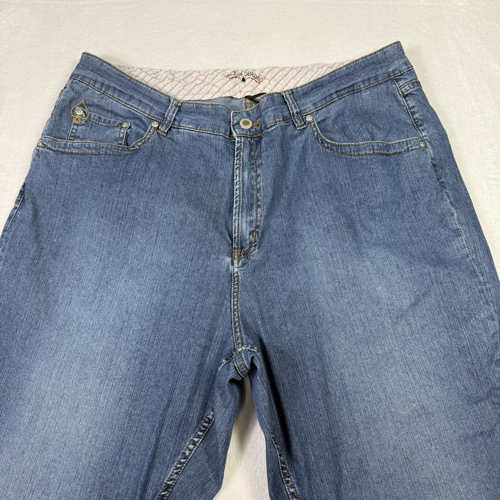 JACK OF SPADES HIGH ROLLER JEANS MENS 38x29 STRETCH BAGGY GRUNGE SKATER - Picture 2 of 11
